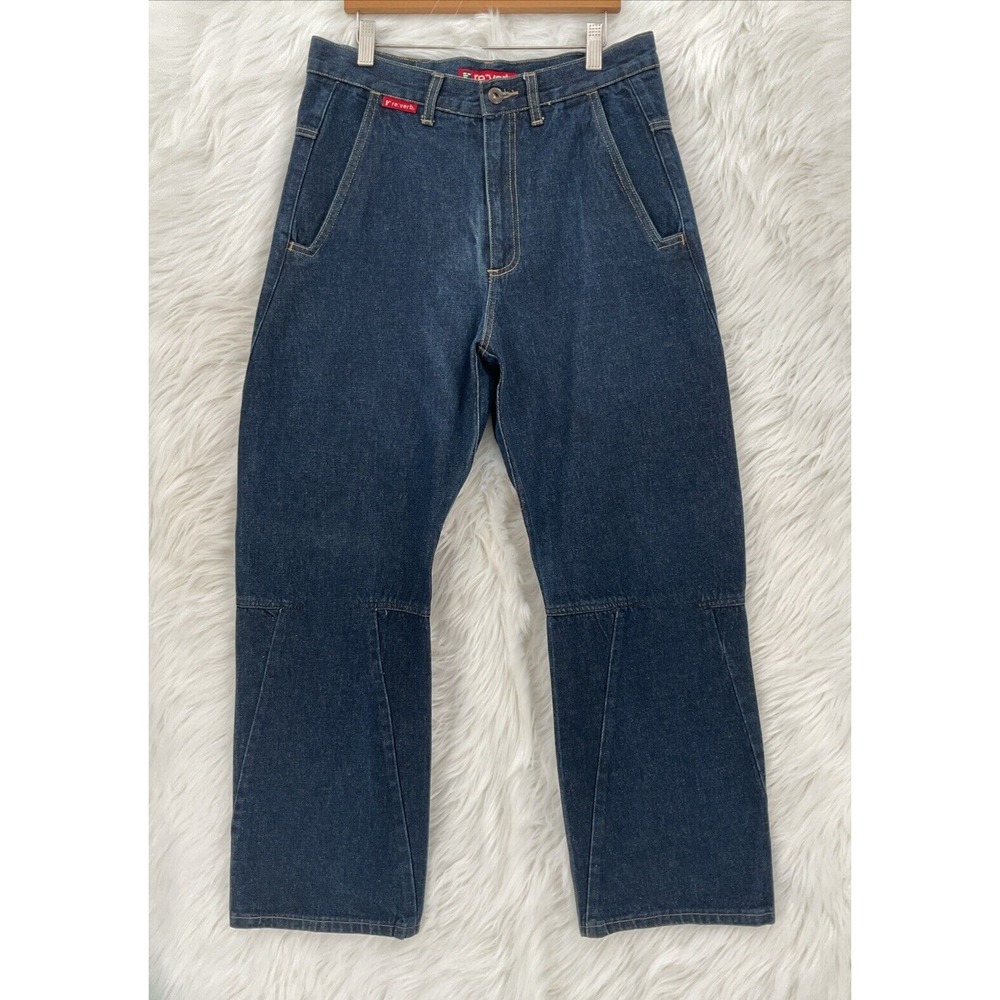 Vtg Reverb Jeans Mens 32 x 27 Blue Dark Wash Pockets Y2K Skater Streetwear #1461